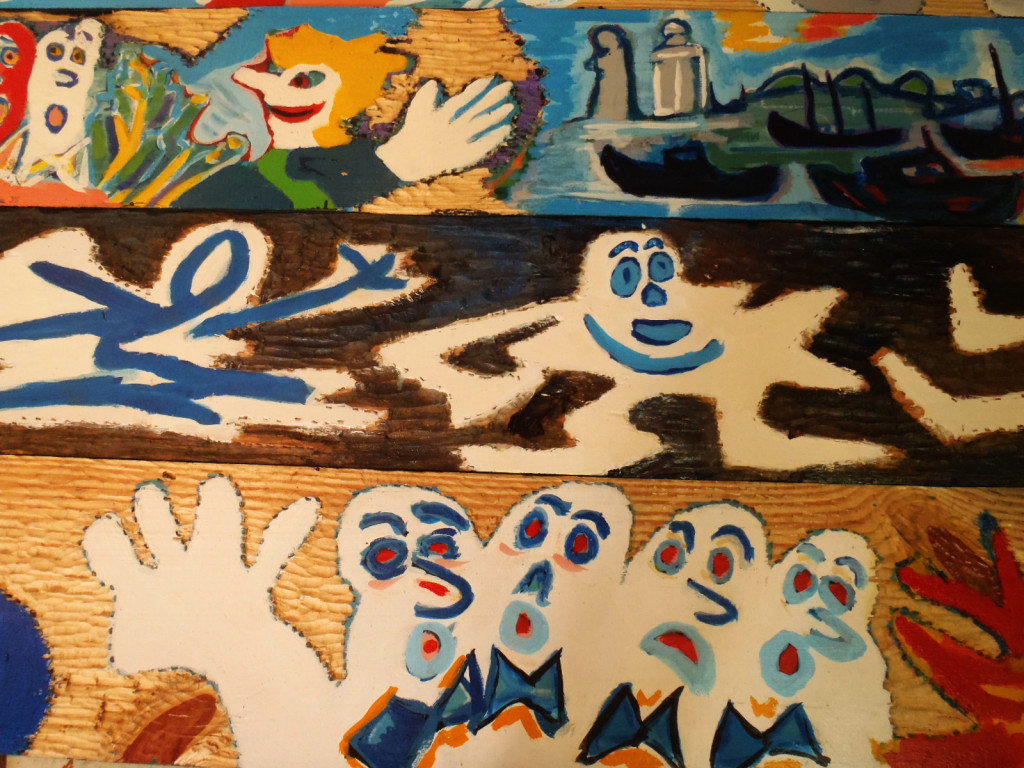 Detalhe Painel Os taguaras, de Pedro Benet