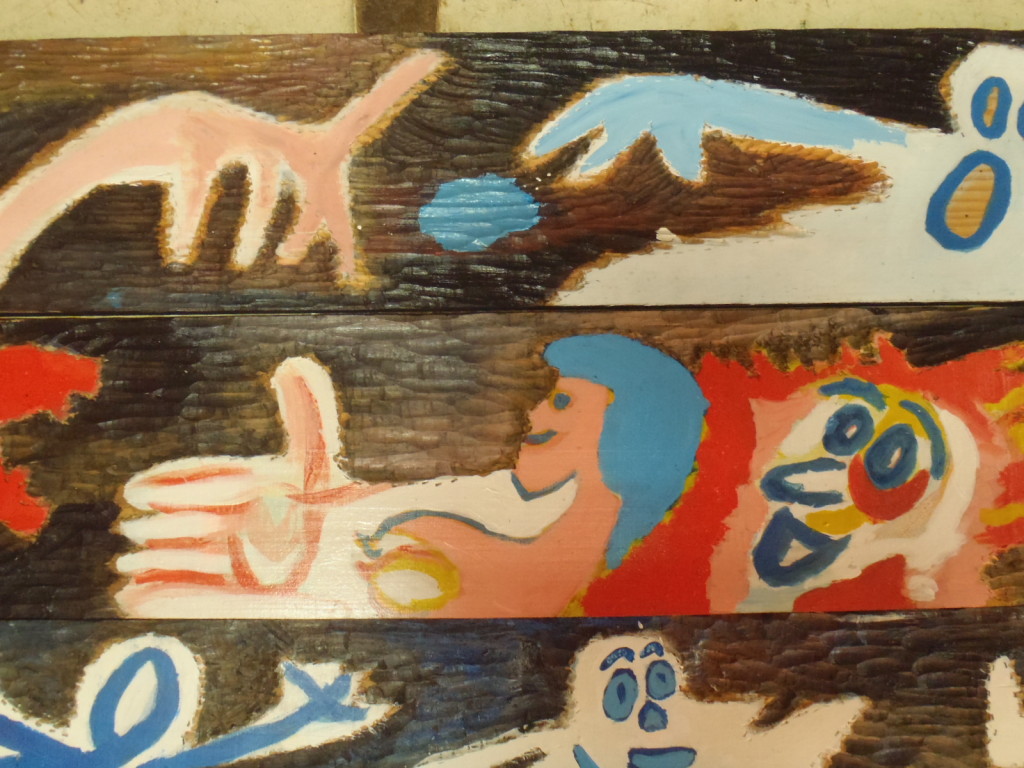 Detalhe Painel Os taguaras, de Pedro Benet