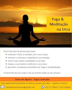 Yoga e Meditação, quartas e sextas (turmas as 7h30 e 9h)